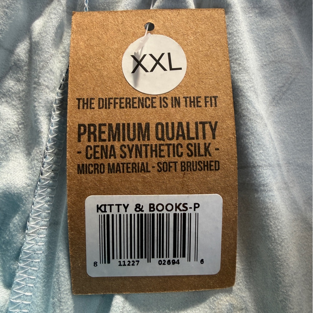 Brief Insanity Kitty & Books Print Lounge Pants ~ XXL ~ Librarian Cat Lover? - Picture 4 of 8